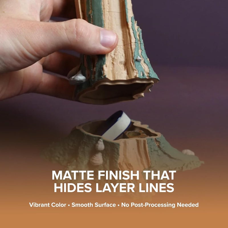 polymaker Panchroma Matte PLA Filament, Wood Brown 1.75mm 1kg 3D Printing Filament, Formerly Polyterra 3D Printer PLA Filament, Fits Most FDM 3D Printers, 1kg Spool (2.2lbs) - Image 2